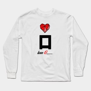 Initial love letter O for valentine Long Sleeve T-Shirt